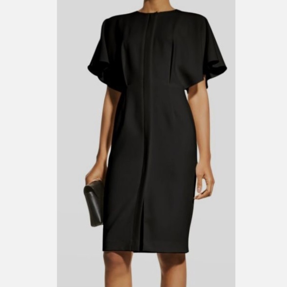 Black Halo Holland Sheath Black Midi Dress Size 2